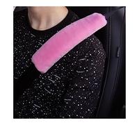 CGEAMDY 2 Pièces Épaulières en Simili Peau de Mouton, Voiture Protège Ceinture de Sécurité Coussin, Coussin Ceinture de Sécurité Amovible, pour Adultes, Jeunes Enfants Ceintures de Sécurité (Rose)