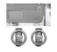 CGEAMDY 2 Pièces Médaille De Christophe pour Visière De Voiture, Accessoires Médaille Voiture Saint Christophe Clip, Badge Médaille Saint-Christophe Rond Clip Sécurité pour La Conduite(Argent)