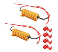 CGEAMDY 2 Pièces Résistance Pour Clignotants LED, 50W 6Ohm LED Résistances De Charge, Clignotants Résistance Flasher Adaptateur Flash Fix Erreur, Clignotants Résistance Pour LED Lumières Feux Plaque