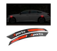 CGEAMDY 2 Pièces Voiture Bandes Anti Collision, Protections Flexibles pour Pare-Chocs, Fibre De Carbone Voiture Arrière Protecteurs, Protéger Autocollant Accessoires De Protection(Rouge)