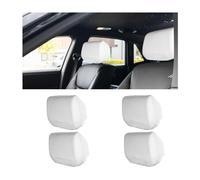 CGEAMDY 4 Pièces Housse D'appui-Tête Voiture, Auto Housse Appui Tete Universelle, Housses D'appui-Tête Voiture Résistantes Poussière Lavables, Confortable Respirant Accessoires Auto Interieur(Blanc)