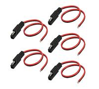 CGEAMDY 5 Pcs 14AWG 0.3m Câble D'extension Sae pour Voiture, Connecteur Rapide pour Câble de Déconnexion, Accessoire Universel de Connexion de Panneau Solaire pour Motos, Voitures Et Tracteurs