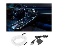 CGEAMDY 500CM Éclairage Intérieur De Voiture, Fil Pour Atmosphère Voiture LED Intérieur Décoration Bande, Fil Néon USB 5V Avec Protection Par Fusible, Décoration Intérieure De Voiture (Bleu)