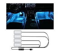 CGEAMDY Clairage Intérieur De Voiture, Fil Pour Atmosphère Voiture LED Intérieur Décoration Bande, Lumière D'ambiance Pour L'habitacle D'une Voiture Avec Port USB, Voitures Intérieure(Bleu Glacé)