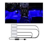 CGEAMDY Clairage Intérieur De Voiture, Fil Pour Atmosphère Voiture LED Intérieur Décoration Bande, Lumière D'ambiance Pour L'habitacle D'une Voiture Avec Port USB, Voitures Intérieure(Bleu)