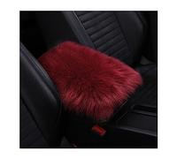 CGEAMDY Coussin D'accoudoir Peluche pour Voiture, Voiture Étui de Protection Console Centrale Couverture Couvercle de Boîte D'accoudoir Accessoire, Coussin Doux et Moelleux Protection(Bourgogne)