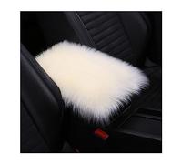 CGEAMDY Coussin D'accoudoir Peluche pour Voiture, Voiture Étui de Protection Console Centrale Couverture Couvercle de Boîte D'accoudoir Accessoire, Coussin Doux et Moelleux Protection(Riz-Clair)