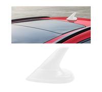 CGEAMDY Décoration D'antenne Aileron de Requin de Voitures, Couvercle de Garniture D'antenne Toit de Voiture, Style Design de Base Adhésive D'antenne pour Signal AM/FM pour Véhicules(Blanc)