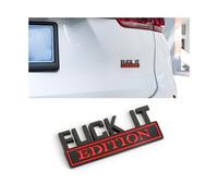 CGEAMDY Emblème de L'édition Fuck It, Emblème de Voiture, Application Universelle pour Une Large Gamme de Véhicules, Nouvelle Conception Étiquettes Personnalisées pour Véhicules (Noir-Rouge)
