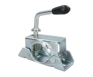 CGEAMDY Pince pour Roue Jockey, Support De Fixation pour Roue Remorque, Pince Générique en Fonte Support De Roue, Pince en Fonte Très Résistante (Nervurée) pour Roues Jockey Et Supports D'étai