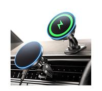 CGEAMDY Porte-Téléphone Magnétique pour Voiture, Telephone Voitures Magnétique sans Fil Phone, Support Telephone Voitures Induction Rotation À 360°, Support Telephone Voiture Induction Voiture