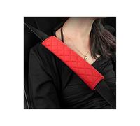 CGEAMDY Protege Ceinture Voiture, 2pcs Coussinet Doux et Confortable pour Ceintures de SéCurité, Compatible avec Toutes les Voitures, Protection Ceinture de SéCurité Adultes et Enfants (Rouge)