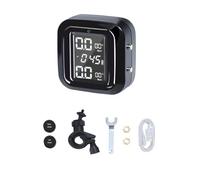 CGEAMDY Système Surveillance Pression De Pneus, Alarme du Système Surveillance Pression des Pneus Moto, Motorcycle TPMS Système Surveillance Pression Pneus avec LCD Numérique pour Moto Deux Roues