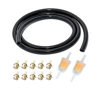 CGEAMDY Tuyau D'essence Kit, 2m Conduite de Carburant avec 2 Pièces Filtres à Carburant, Durite Essence 12mm Tuyau Essence Carburant pour Petits Voiture, Tuyau de Carburants pour Petit Voiture