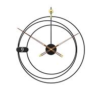 CGF- Pendules murales Grande Horloge Murale Ronde Noire, Horloge Industrielle de décoration d'art à la Maison de cru, horloges de Quartz de Ferme pour la Cuisine silencieuse