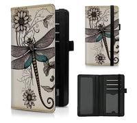 CGFGHHUY Protège-carnet de chèques personnel en cuir synthétique avec emplacements pour cartes, porte-stylo et sangle élastique pour chèques en double, Tournesol libellule, 7.28 x 3.93 inch, Tournesol