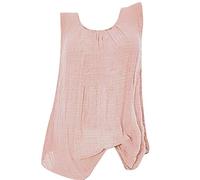 CGGMVCG Débardeur Ample sans Manches en Lin pour Femme, Rose, Taille XL