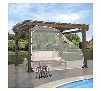 CghhDY Rideaux Imperméable D'extérieur avec Boutonnière Résistant Aux Intempéries Rideau de Bache Transparent pour Cabanon, Gazebo Personnalisable(1.5x1.5m/4.92x4.92ft)