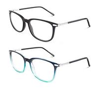 CGID Fausses Lunettes de Vue Femme Homme Lunettes Sans Correction Lunettes à Verres Transparente CN79, 2 Pack