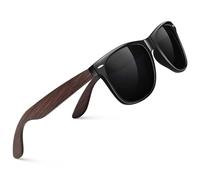 CGID Lunettes de Soleil en Bambou Polarisées Homme Femme UV400