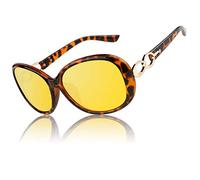 CGID Lunettes de Soleil Femme Polarisées Grand Cadre Protection UV400 | Anti-Reflets, Oversized Papillon Légère et Durable, Style Rétro Luxe pour Voyage Conduite et Plein Air