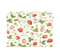 Cgiub Bacs de rangement en forme de fraise avec couvercles, boîtes de rangement décoratives en tissu avec poignées, panier pliable pour bébé, chambre d'enfant, bureau