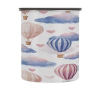 Cgiub Bocal alimentaire hermétique en forme de montgolfière - 900 ml - En acier inoxydable - Avec couvercle - Pour bonbons, grains de café, thé, bonbons, fruits