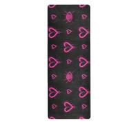 Cgiub Broken Hearts Tapis de yoga pour le sport, les étirements, le Pilates, 180 x 66 cm, fin et antidérapant, tapis d'exercice respectueux de l'environnement, tapis d'entraînement de voyage, tapis de