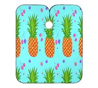 Cgiub Cape de barbier ananas pour homme et femme - Cape de salon professionnel imperméable avec fermeture réglable pour coupe de cheveux, coloration, maquillage