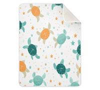 Cgiub Couverture de bébé tortue mignonne pour filles et garçons, douce et chaude, réversible, pour nourrisson, nouveau-né, tout-petit, couverture de voyage unisexe pour berceau, poussette, chambre