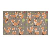 Cgiub Cute Fox Classeur à 3 anneaux en D de 3,8 cm avec poches et porte-bloc A4 pour 200 feuilles pour la maison, le bureau, l'école