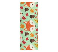 Cgiub Cute Fox Tapis de yoga pour le sport, les étirements, le pilates 180 x 66 cm, fin et antidérapant, tapis d'exercice de fitness, tapis de voyage, tapis d'entraînement à domicile