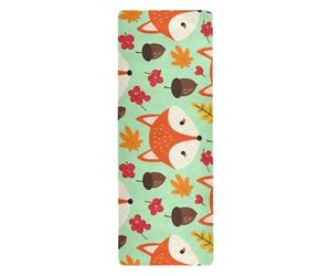 Cgiub Cute Fox Tapis de yoga pour le sport, les étirements, le pilates 180 x 66 cm, fin et antidérapant, tapis d'exercice de fitness, tapis de voyage, tapis d'entraînement à domicile