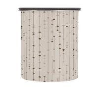 Cgiub Dots and Lines Bocal alimentaire hermétique 900 ml en acier inoxydable avec couvercle pour bonbons, grains de café, thé, bonbons, fruits