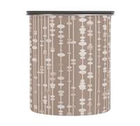 Cgiub Dots and Lines Bocal alimentaire hermétique en acier inoxydable avec couvercle pour bonbons, grains de café, thé, bonbons, fruits 500 ml