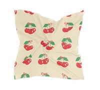 Cgiub Écharpe carrée pour femme Motif cerises rouges 60 x 60 cm
