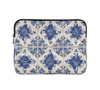 Cgiub Housse de protection antichoc pour ordinateur portable de 15 à 16 pouces - Motif carreaux bleus et blancs - 40 x 30 x 2 cm