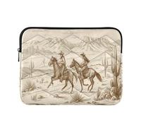 Cgiub Housse de protection Western Cowboy pour ordinateur portable 13-14" - Antichoc - Sacoche de transport pour ordinateur portable, tablette, 34 x 26 x 2 cm