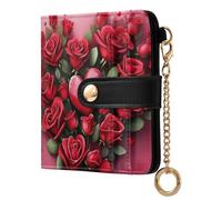 Cgiub Ladybugs Portefeuille pour femme en cuir synthétique avec blocage RFID, poche zippée pour pièces de monnaie et porte-cartes de crédit, 10,5 x 11 cm