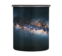 Cgiub Milky Way Bocal alimentaire hermétique en acier inoxydable 900 ml avec couvercle pour bonbons, grains de café, thé, bonbons, fruits