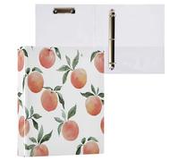 Cgiub Peach Classeur à 3 anneaux en D de 3,8 cm avec poches et porte-bloc A4 pour 200 feuilles pour la maison, le bureau, l'école