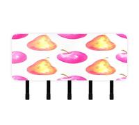 Cgiub Pears Porte-clés mural en acrylique avec 5 crochets autocollants pour clés muraux Organiseur de courrier pour maison, entrée, ferme, cuisine