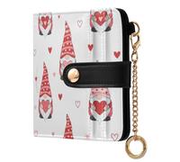 Cgiub Portefeuille en cuir synthétique avec motif animaux de la forêt mignons pour femme avec blocage RFID, poche zippée pour pièces de monnaie et porte-cartes de crédit, 10,5 x 11 cm