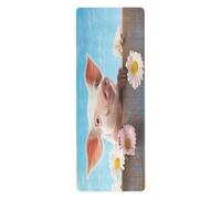 Cgiub Pretty Little Pig Tapis de yoga pour le sport, les étirements, le pilates 180 x 66 cm, fin et antidérapant, tapis d'exercice respectueux de l'environnement, tapis d'entraînement pour voyage