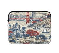 Cgiub San Francisco Landmarks Housse de protection pour ordinateur portable de 13 à 14 pouces - Housse de protection antichoc pour ordinateur portable, sacoche de transport pour ordinateur portable,