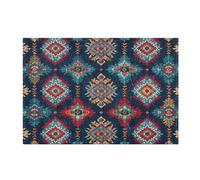 Cgiub Tapis de salle de bain à imprimé ethnique super doux, absorbant, antidérapant, lavable en machine, séchage rapide, pour baignoire, douche, décoration d'intérieur - 41 x 61 cm