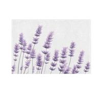 Cgiub Tapis de salle de bain à motif fleurs de lavande super doux, absorbant, antidérapant, lavable en machine, séchage rapide, pour baignoire, douche, décoration d'intérieur - 41 x 61 cm