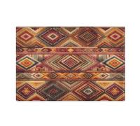 Cgiub Tapis de salle de bain imprimé ethnique super doux et absorbant, antidérapant, lavable en machine, séchage rapide, pour baignoire, douche, décoration d'intérieur - 41 x 61 cm