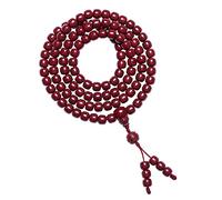 CGJseFH Bracelet de chapelet, Collier chapelet en cinabre naturel 108, bracelet multi-boucles, baril de bouddha, Mala for chant méditation (couleur : rouge)(Purple)
