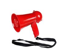 CGJseFH mégaphone, Mégaphone Haut-Parleur mégaphone Mini enregistreur Vocal Portable et Volume réglable (Rouge)